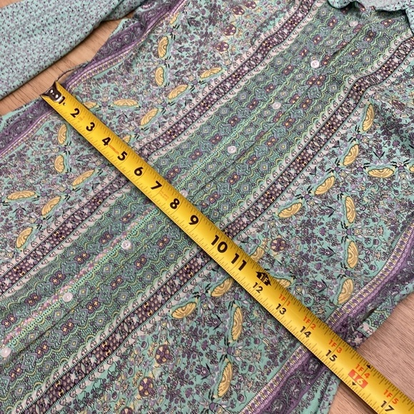 Sea Lustre Boho Shirt Maxi Dress‎ Coastal Cowgirl Coverup full Button - Picture 12 of 15